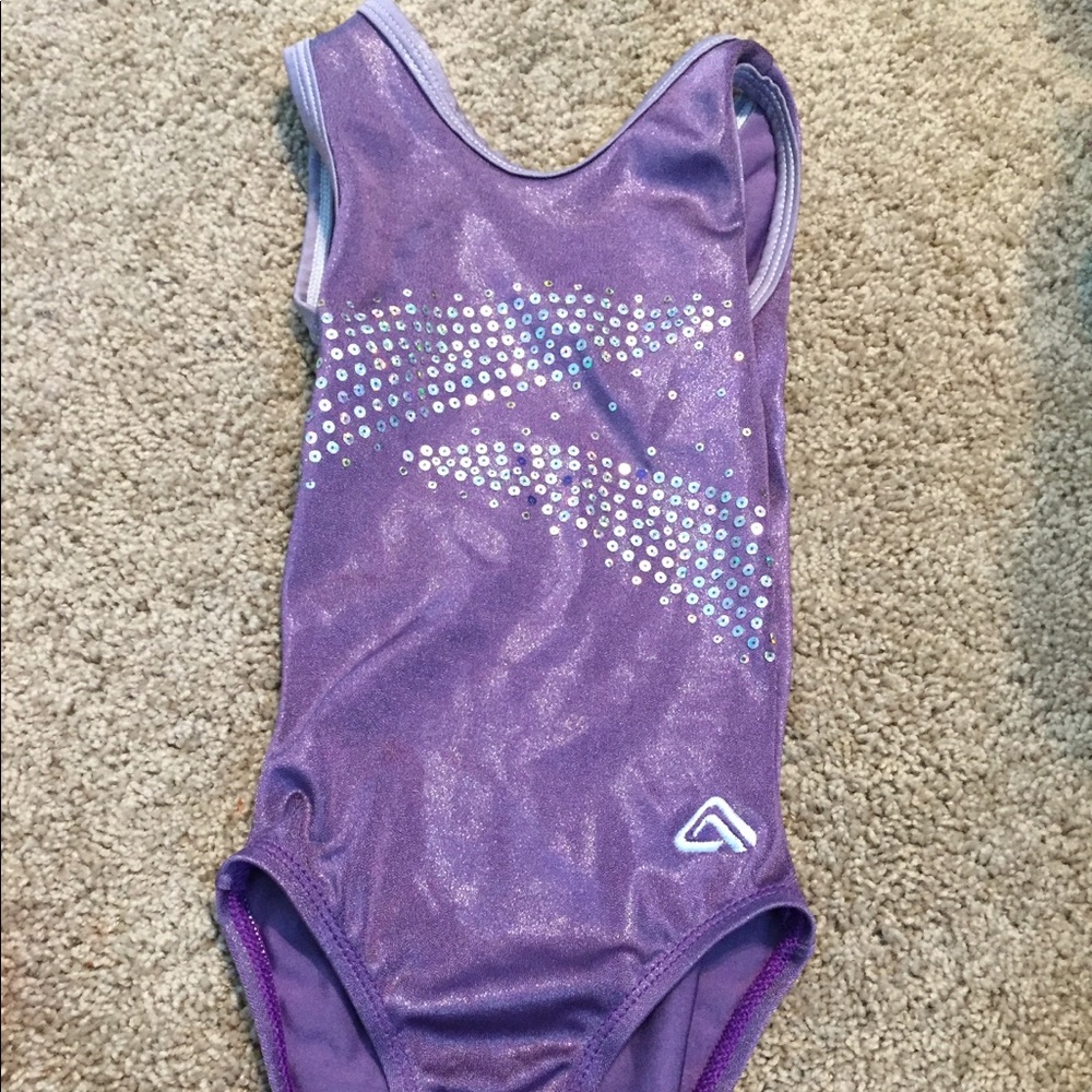 Girls Aerials purple leotard size child M